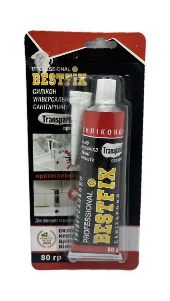 Cилікон-герметик прозорий BESTFIX GP 80 ML
