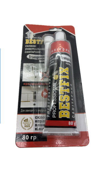 Cилікон-герметик прозорий BESTFIX GP 80 ML. Фото 6