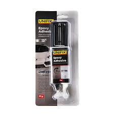 UNIFIX Клей епоксидний двохкомпонентний для пластику шприц (сірий) 30 г.