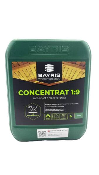 Біозахист для деревини BAYRIS  безколірний 5 л. Concentrat 1/9