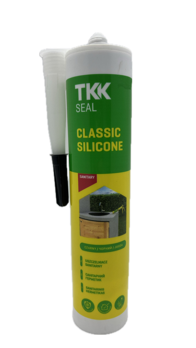Герметик силіконовий чорний TKK Seal Classicjne Sanitary  280 ML