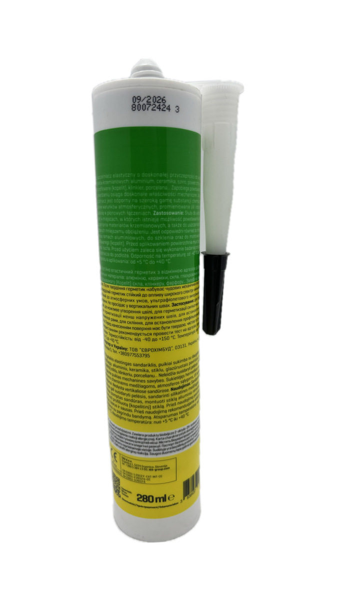 Герметик силіконовий чорний TKK Seal Classicjne Sanitary  280 ML. Фото 3