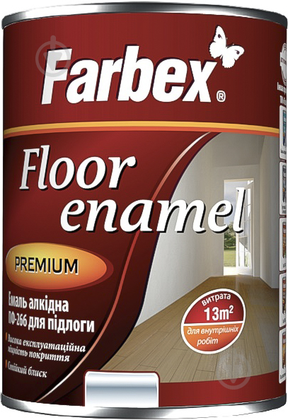 Емаль ПФ 266 Farbex червоно-коричнева  0,9