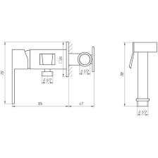 Змішувач гігієнічний TOPAZ LEXI TL 21106-H57. Фото 6