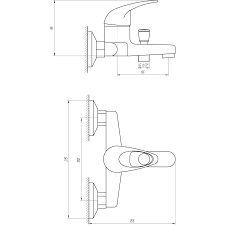 Змішувач для ванни EcoMix ELIT EM-102. Фото 2
