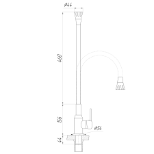 Змішувач для кухні DOMINO ELLIPSE DCC-203SA-B01. Фото 3