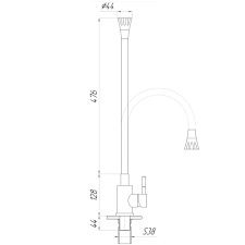 Змішувач для кухні Globus Lux ALPEN SBT1-203SA-BB-B01. Фото 3