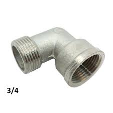 Кутник нікель 3/4″ВР х 3/4″3Р