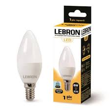 Лампа LEBRON L-С37-81441  8W 220V E14 свічка. Фото 3