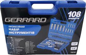 Набір інструментів професійний 108 од, 1/4 і 1/2 GERRARD
