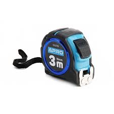 Рулетка обгумована з магнітом автостопом подвійний зачіп 3м*19мм