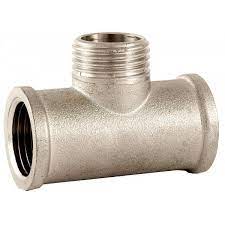 Трійник нікельований 1/2″ВР х 1/2″ЗР х 1/2″ВР штампований А0211А(нк)